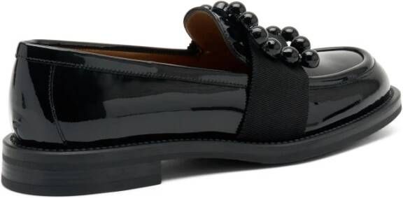 Frau Glanzende zwarte mocassin met accessoire Black Dames