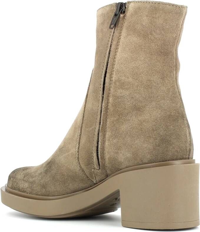 Frau Heeled Boots Beige Dames