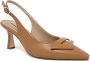 Frau Leren slingback schoenen in tan Brown Dames - Thumbnail 2