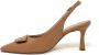 Frau Leren slingback schoenen in tan Brown Dames - Thumbnail 3