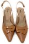 Frau Leren slingback schoenen in tan Brown Dames - Thumbnail 5