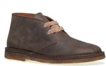 Frau Nabuk Desert Boots met leren voering Brown Heren