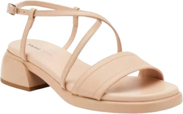 Frau Platte Sandalen Beige Dames