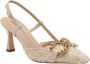 Frau Stijlvolle Sling Back Schoenen Beige Dames - Thumbnail 8