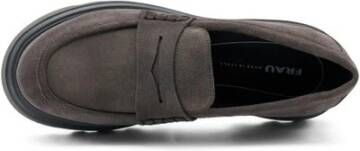 Frau Suède loafers met grafietdetail Gray Dames