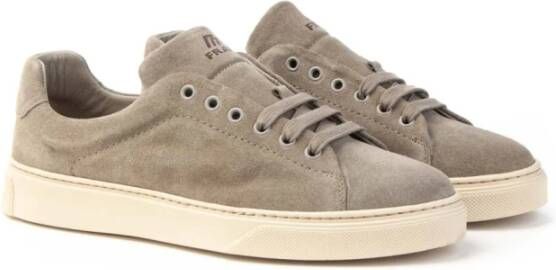 Frau Suede Sneakers Mannen Stijlvol Italië Beige Heren