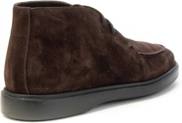 Frau Suède Veterschoenen Enkellaarsjes Unisex Brown Heren