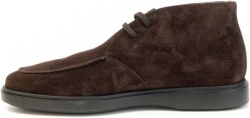 Frau Suède Veterschoenen Enkellaarsjes Unisex Brown Heren