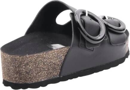 Frau Zwarte Lage Hak Sandalen Black Dames