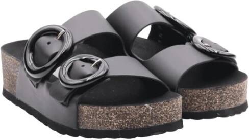 Frau Zwarte Lage Hak Sandalen Black Dames