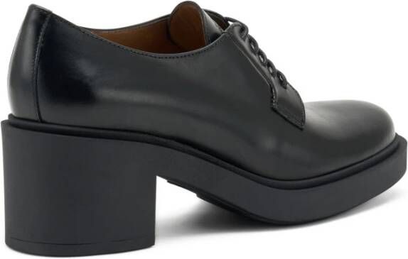 Frau Zwarte leren veterschoenen voor dames Black Dames