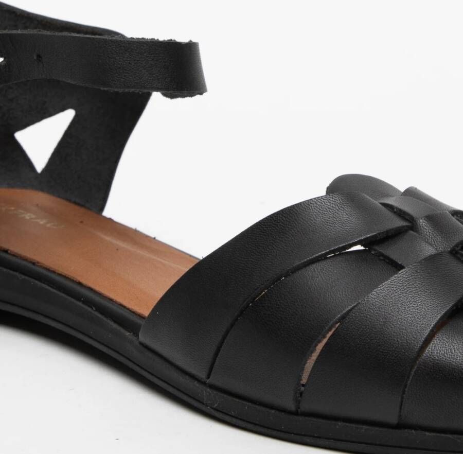 Frau Zwarte Sandalen met Kruisbanden Black Dames