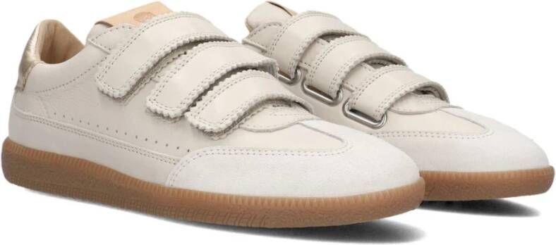 Fred de la Bretoniere Beige Leren Lage Sneakers Beige Dames