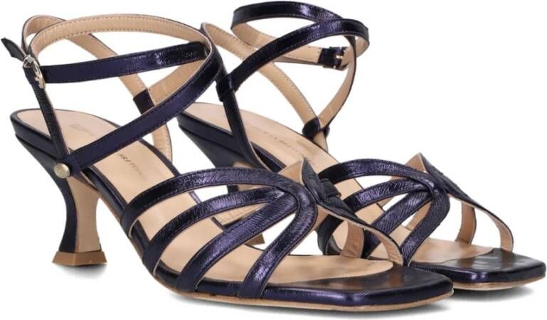 Fred de la Bretoniere Blauwe Leren Sandalen Iza Cary Blue Dames