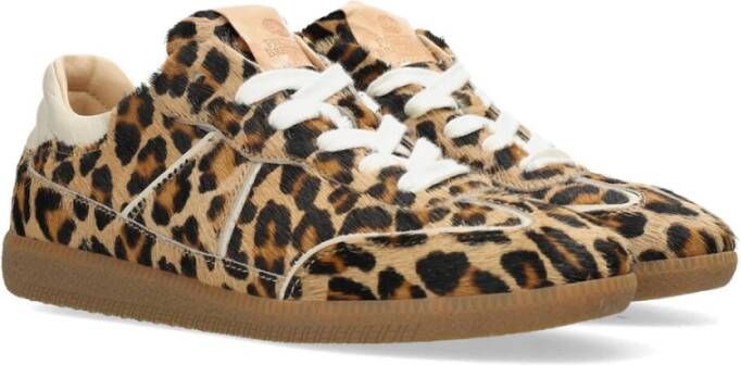 Fred de la Bretoniere Leopard Pony Sneakers Brown Dames