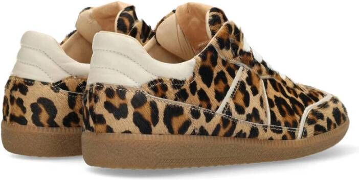 Fred de la Bretoniere Leopard Pony Sneakers Brown Dames