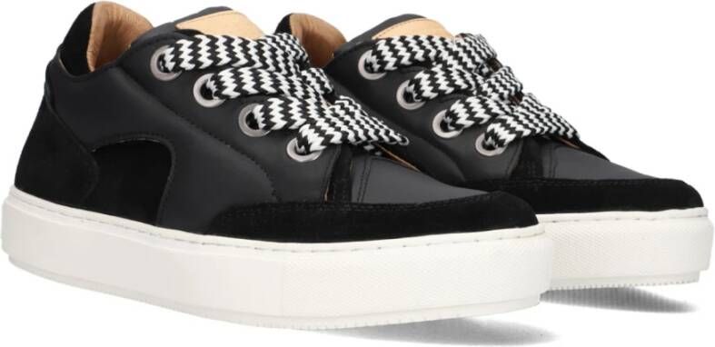 Fred de la Bretoniere Mariola Sign Teddy Sneakers Grijs Black Dames