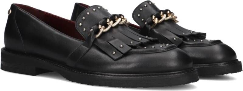 Fred de la Bretoniere Paris Leya Loafers Zwart Leer Black Dames