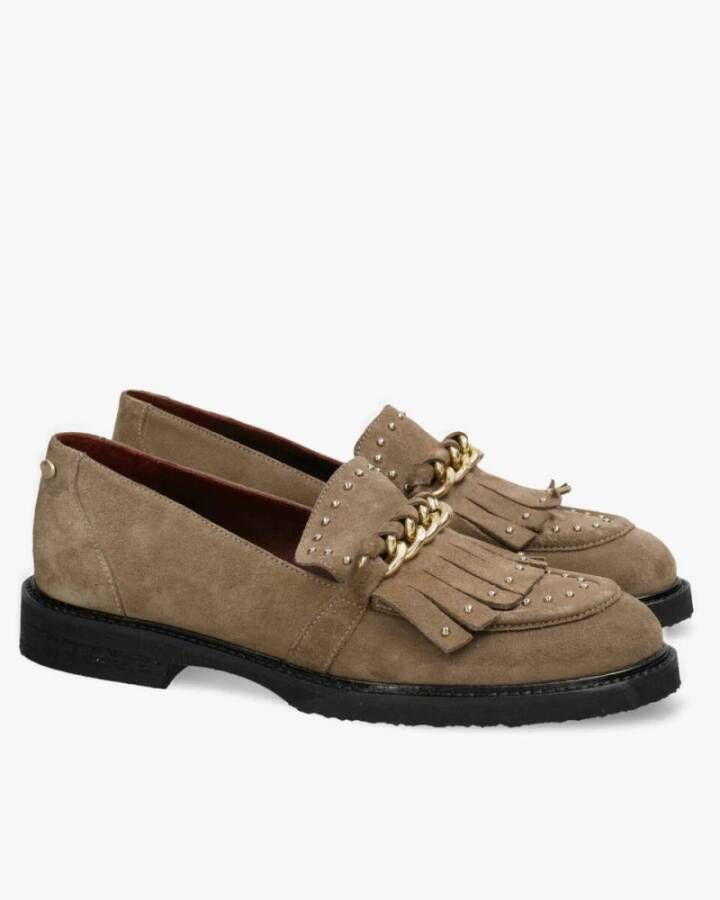 Fred de la Bretoniere Paris Leya Suède Loafers Brown Dames