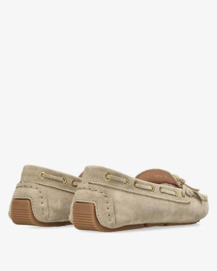 Fred de la Bretoniere Suede Moccasin Loafers Beige Dames