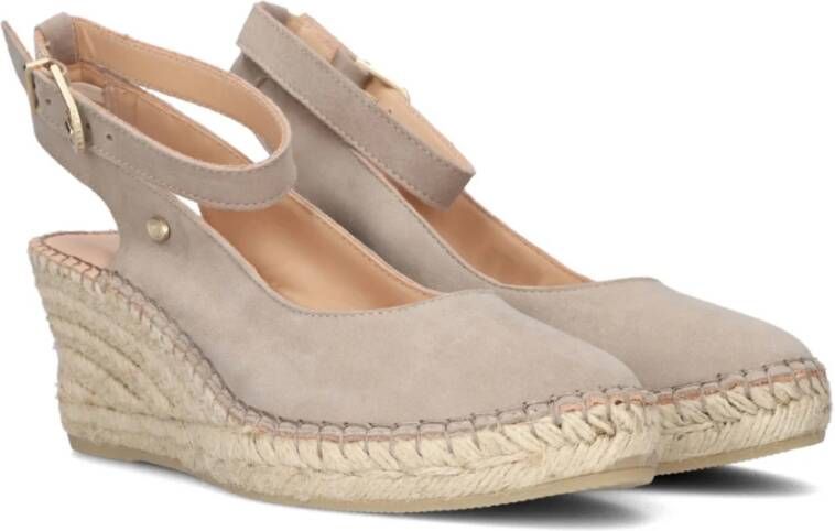 Fred de la Bretoniere Zwarte Espadrilles met Sleehak Black Dames