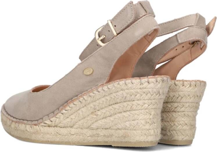 Fred de la Bretoniere Zwarte Espadrilles met Sleehak Black Dames