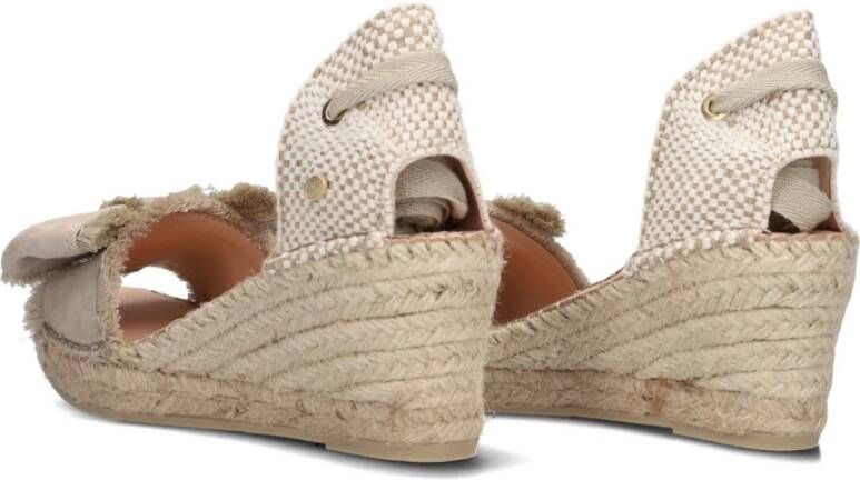 Fred de la Bretoniere Taupe Suede Bow Espadrilles Beige Dames