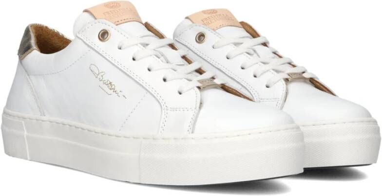 Fred de la Bretoniere Witte Lage Sneakers Storm Luca White Dames