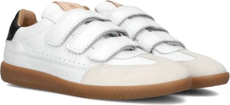 Fred de la Bretoniere Witte Leren Lage Sneakers White Dames