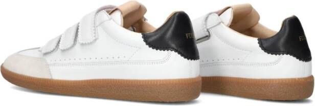 Fred de la Bretoniere Witte Leren Lage Sneakers White Dames