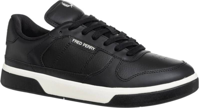 Fred Perry Eenvoudige B300 Sneakers met Vetersluiting Black Heren