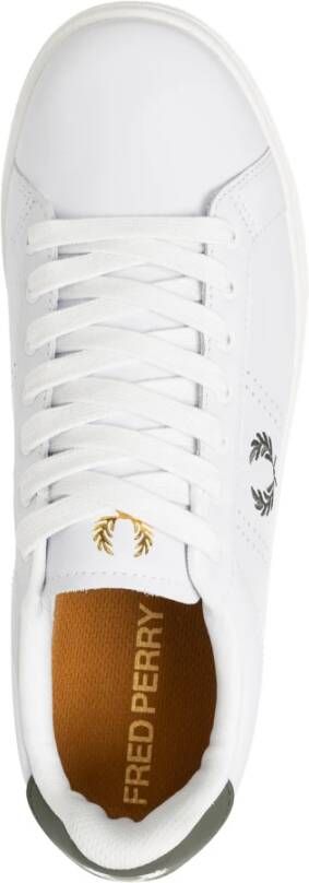 Fred Perry Eenvoudige B721 Sneakers met vetersluiting White Heren