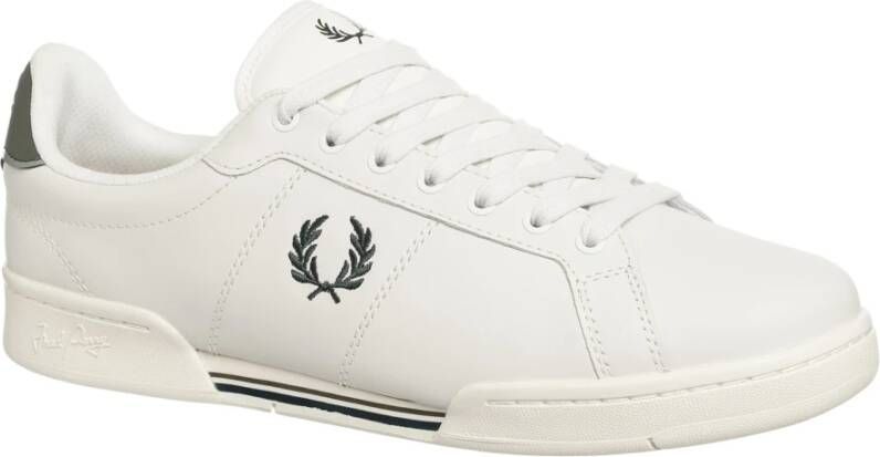 Fred Perry Eenvoudige Vetersneakers White Heren