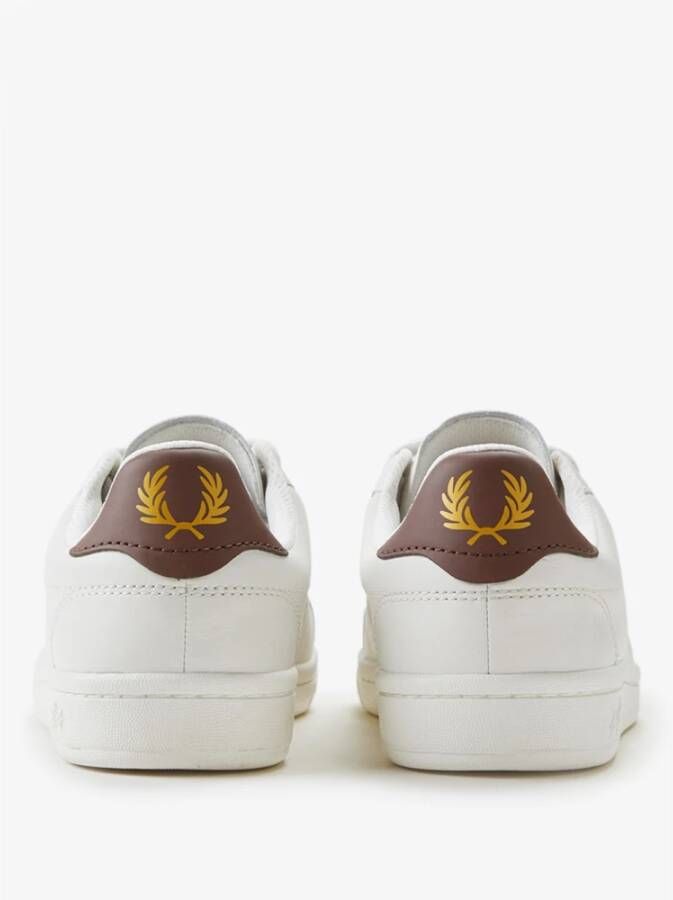 Fred Perry Geperforeerde Leren Tennissneakers White Heren