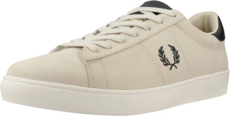 Fred Perry Gestructureerde Spencer Sneakers Beige Heren