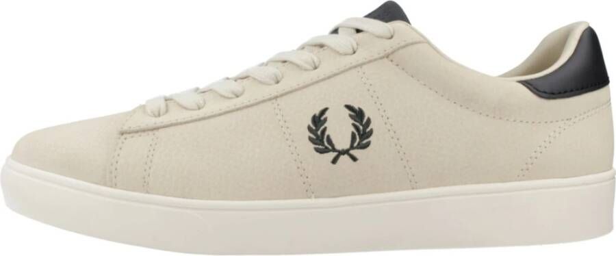 Fred Perry Gestructureerde Spencer Sneakers Beige Heren