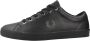 Fred Perry Leren Baseline Sneakers Black Heren - Thumbnail 3