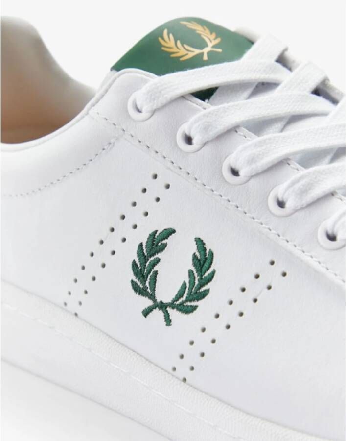 Fred Perry Leren Heren Sneakers Array Collectie White Heren