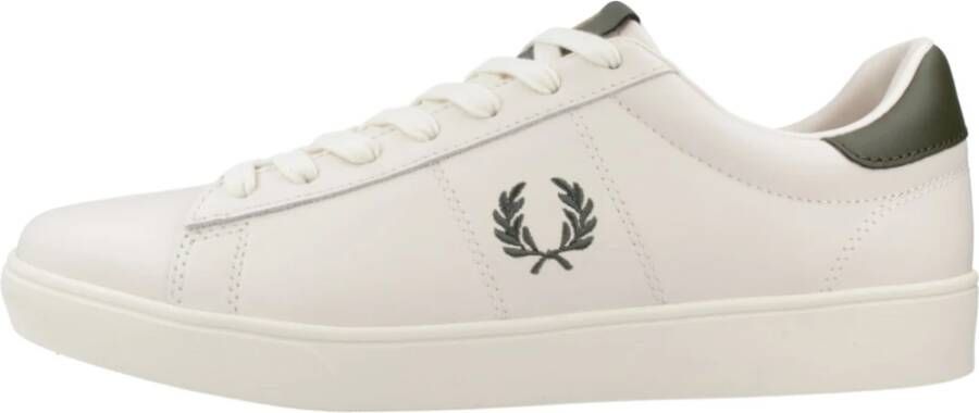 Fred Perry Leren Spencer Sneakers Beige Heren