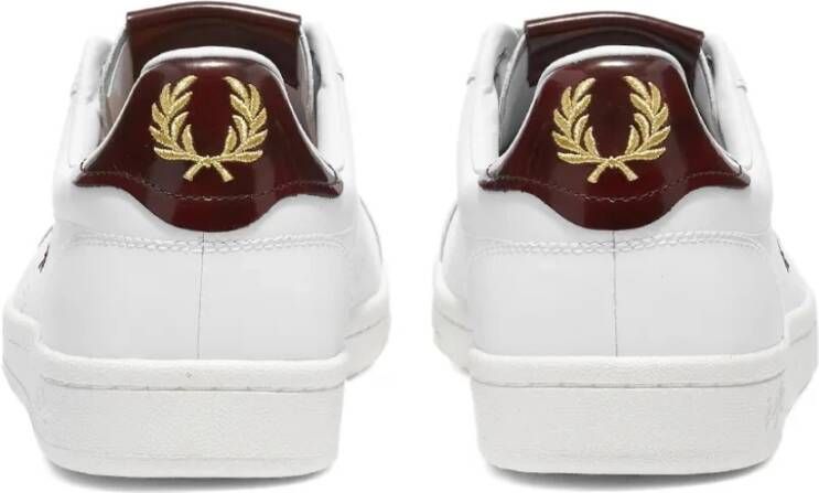 Fred Perry Leren Tab Witte Tennisschoenen White Heren