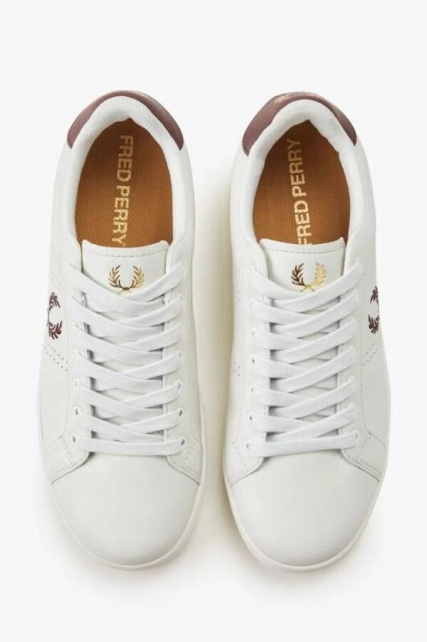 Fred Perry Leren Tennisschoenen White Heren