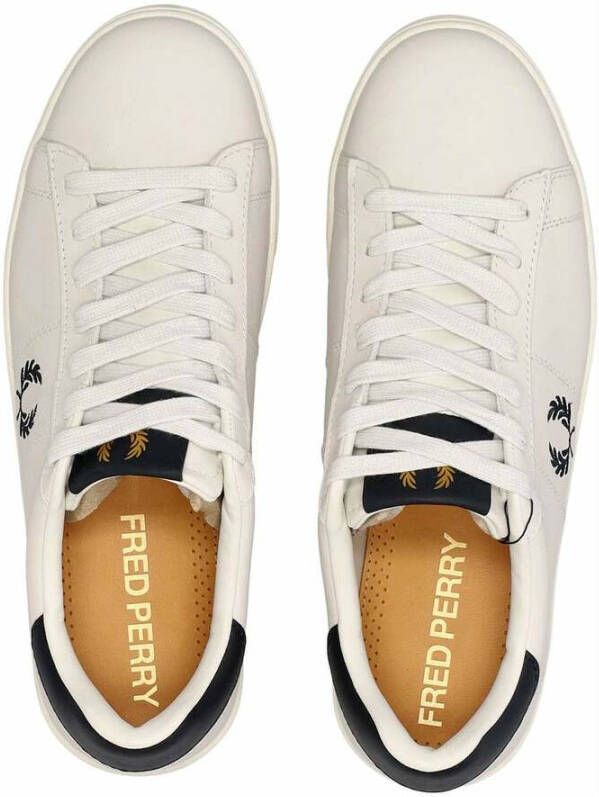 Fred Perry Spencer Tennis Spencer met heren veters B4334 White Wit Heren