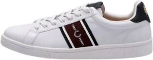 Fred Perry Sneaker met veters en B4292 Wit Logo voor heren Wit Heren