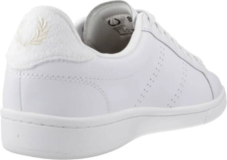 Fred Perry Leren Sneakers White Heren