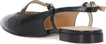 Fru.it Zwarte Leren Slingback met Pijl Teen Black Dames