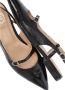 Fru.it Zwarte Leren Slingback met Pijl Teen Black Dames - Thumbnail 6