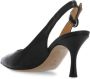 Fru.it Zwarte Leren Slingback Pijl Teen Hak Black Dames - Thumbnail 4