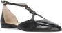 Fru.it Zwarte Leren T-Strap Hak Schoenen Black Dames - Thumbnail 3