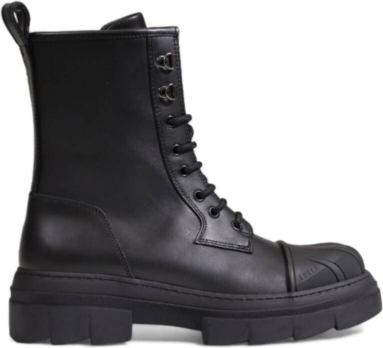 Furla Army Boot Dames Collectie Leer Black Dames