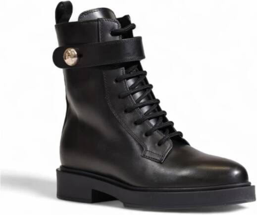 Furla Army Boot Herfst Winter Collectie Leer Black Dames